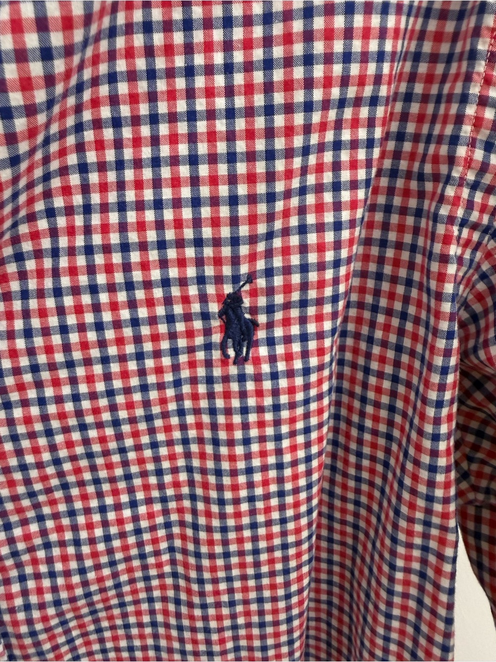 Ralph Lauren Men’s Red & Blue Check Button-Down Shirt - Picture 3 of 3